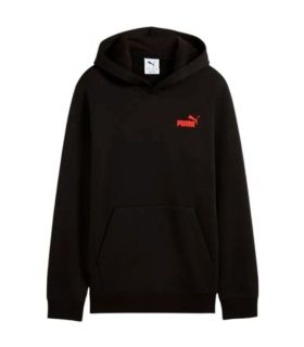 Sudadera Puma Ess Logo Lab deportiva negra para niño con logotipo frontal