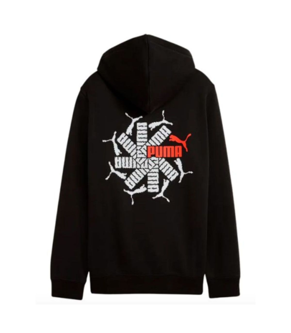 Puma Sudadera Ess Logo Lab Brand Black, Niño | capucha fija