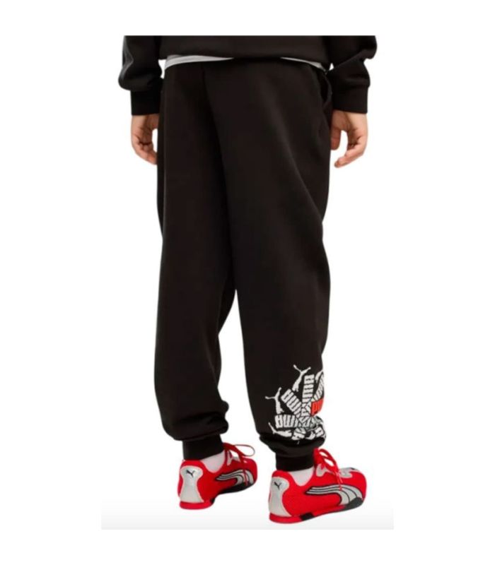 Puma Pantalón Ess Logo Lab Brand Negro Niño | corte jogger