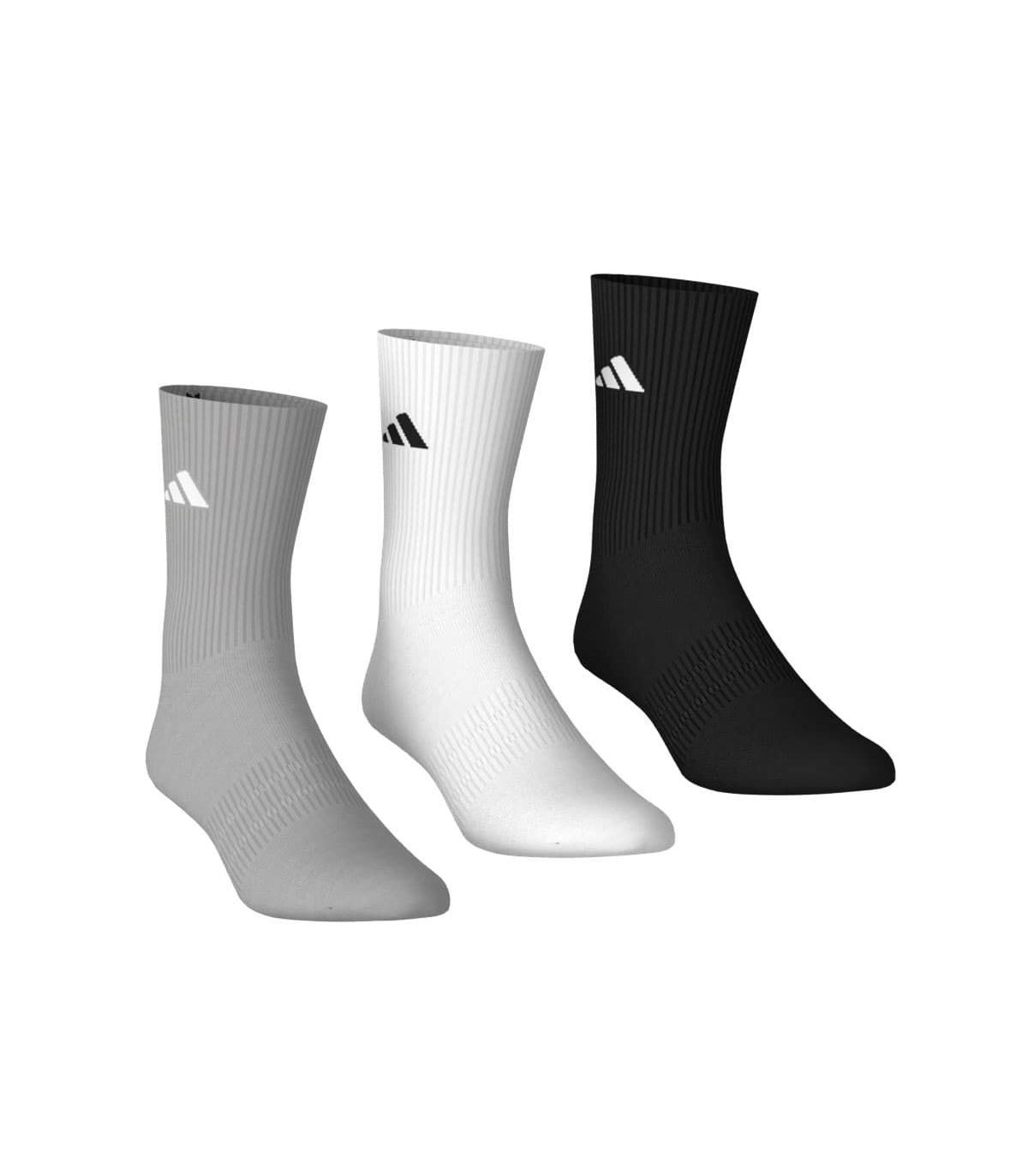Pack de 3 calcetines acolchados Adidas Crew Cushioned multicolor para entrenamiento y running
