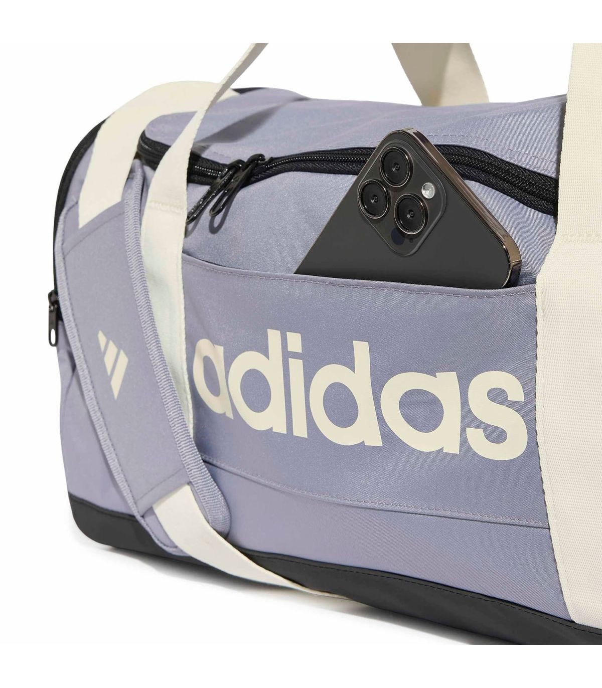 Adidas Bolsa de Deporte Pequeña Linear Morado | almohadilla