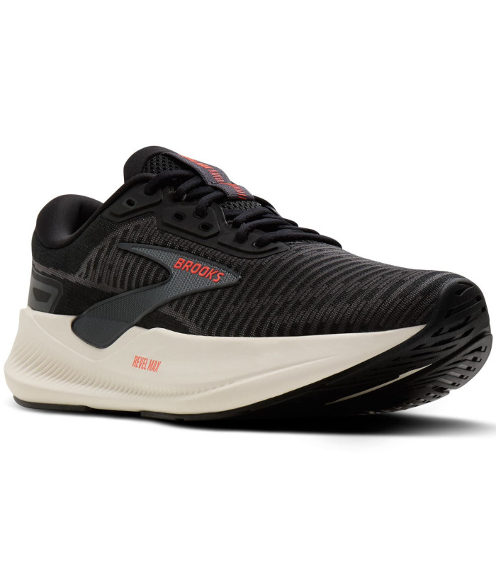 Brooks Zapatillas Revel Max Negro | corte rayado de 278 g