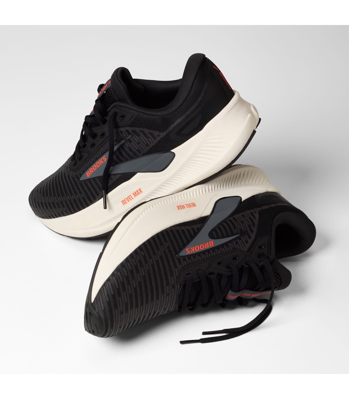 Brooks Zapatillas Revel Max Negro | corte rayado de 278 g