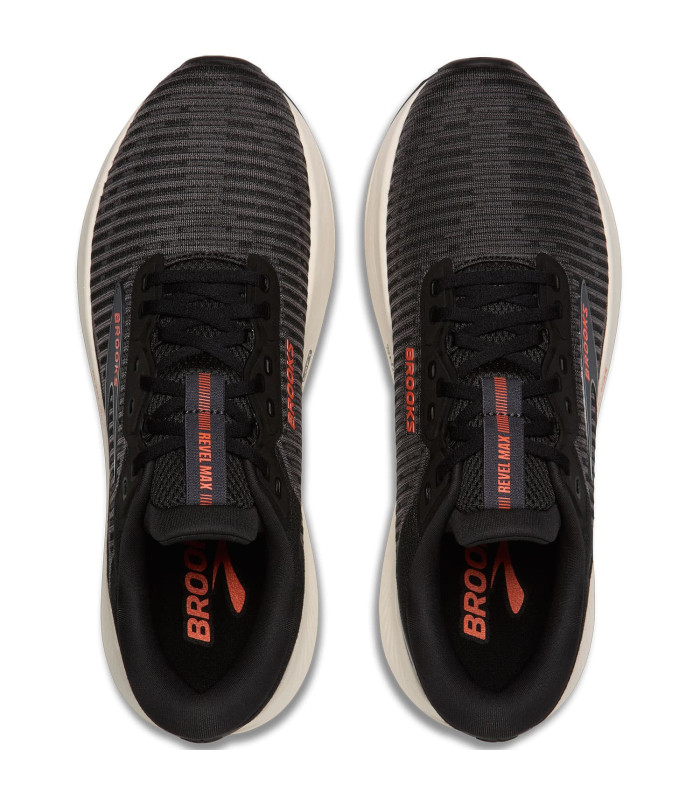 Brooks Zapatillas Revel Max Negro | corte rayado de 278 g