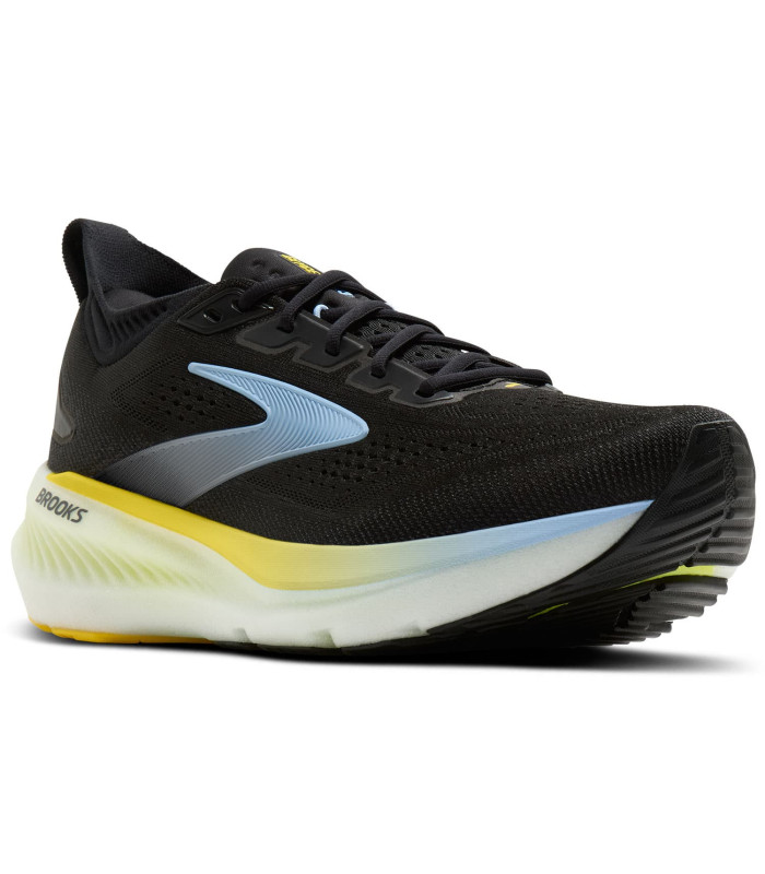 Brooks Zapatillas Glycerin 23 Negro | ribete amarillo y azul