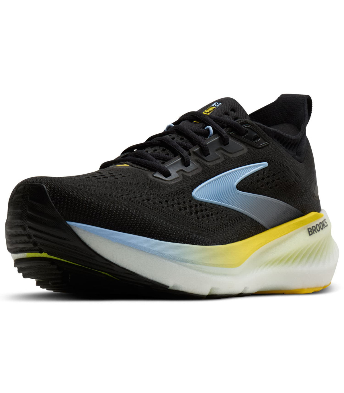 Brooks Zapatillas Glycerin 23 Negro | ribete amarillo y azul