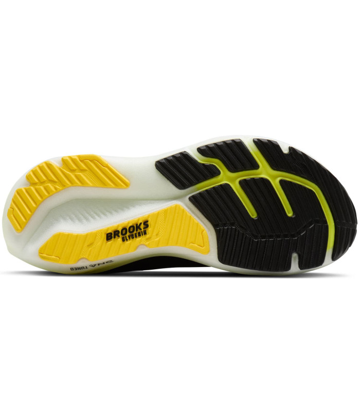 Brooks Zapatillas Glycerin 23 Negro | ribete amarillo y azul